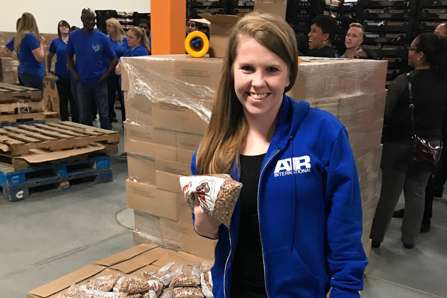 VTO Spotlight - Whitney Nusser helps out the North Texas Food Bank